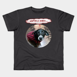 Puppy Winter is Here Kids T-Shirt